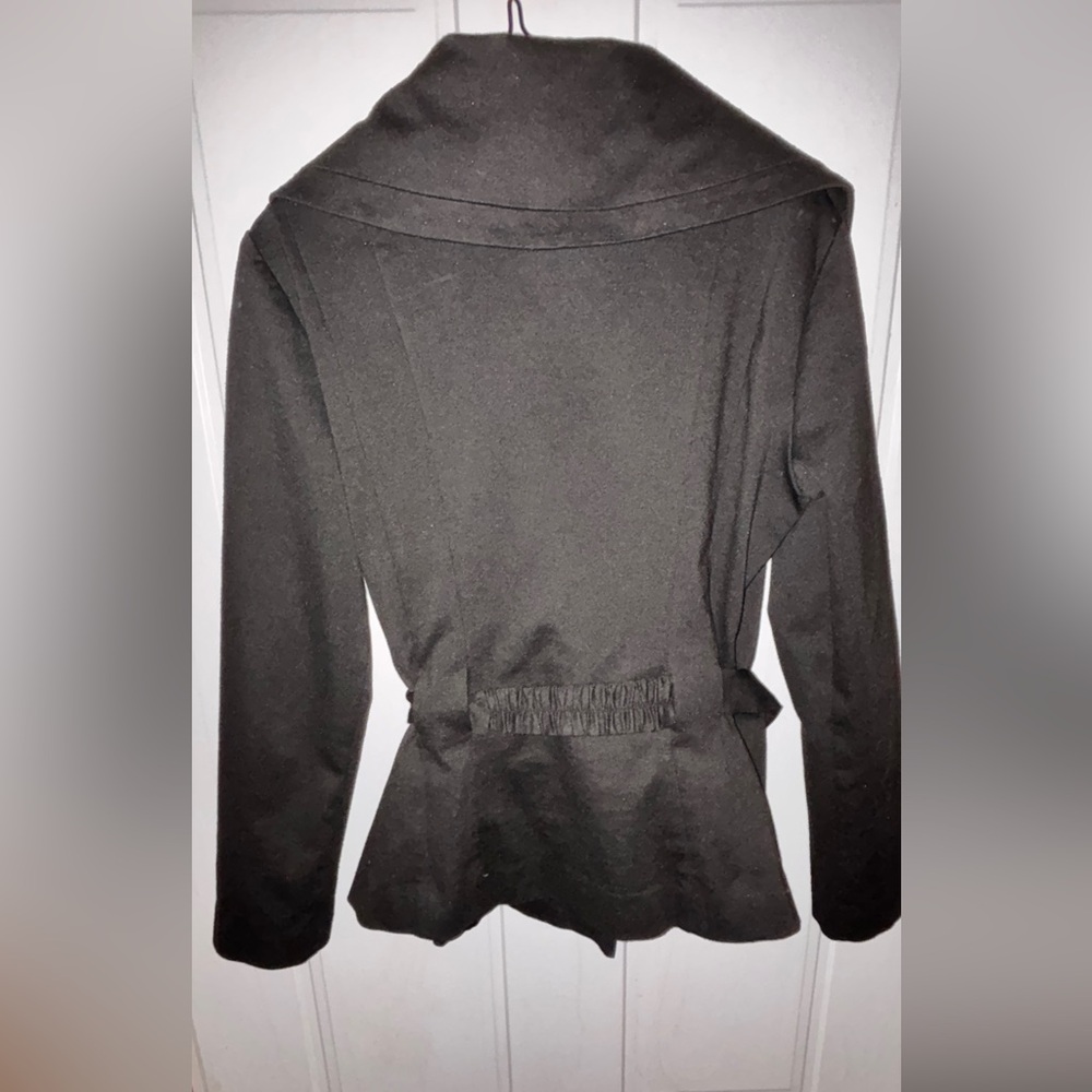 Zara Chic & Unique Short Black Belted Women's Jacket XL - Picture 8 of 8